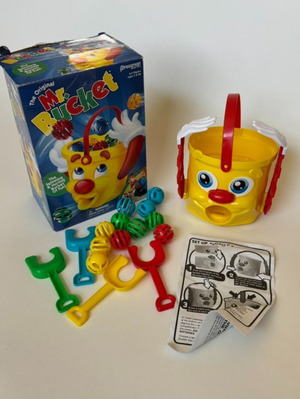 Mr Bucket Game Spinning Moving The Original Pressman Missing 1 Ball Incomplete